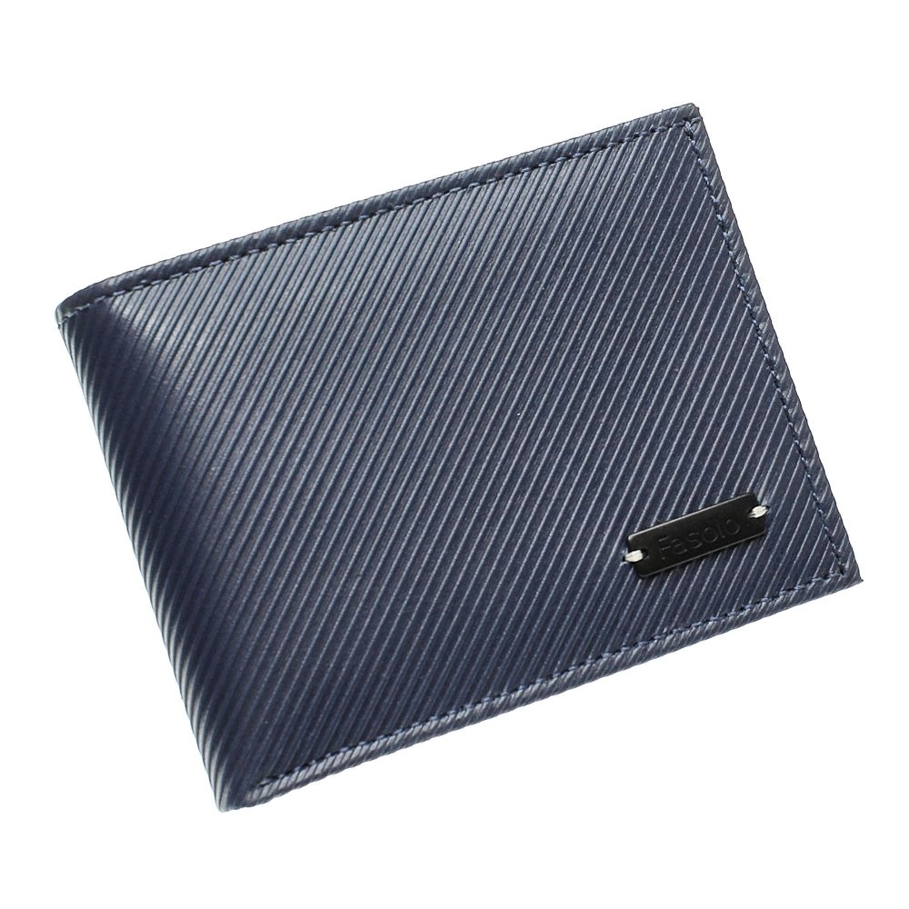 Carteira de Couro Masculina Soft Risque k718-037 - Anil