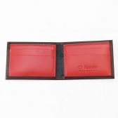 Carteira de Couro Fasolo Veneza e Soft Anil K810 247 - CaféVermelho