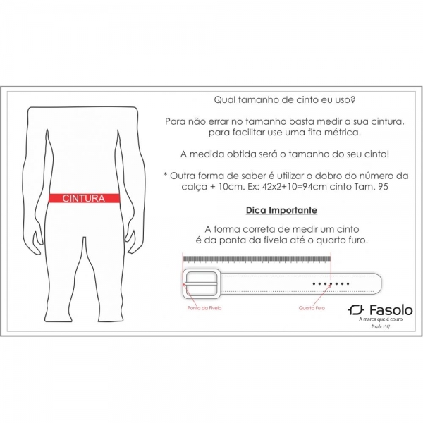 Cinto Social em Couro Napoli - E984 250 - Preto