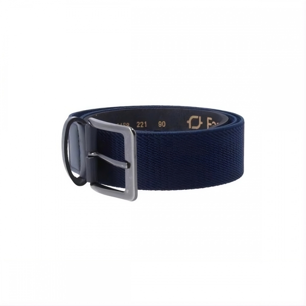 CINTO ELÁSTICO FASOLO COM COURO LEGÍTIMO G188-221 - Azul Marinho