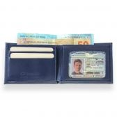 Carteira de Couro Masculina Soft Risque k718-037 - Anil