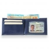 Carteira de Couro Masculina Soft Risque k718-037 - Anil