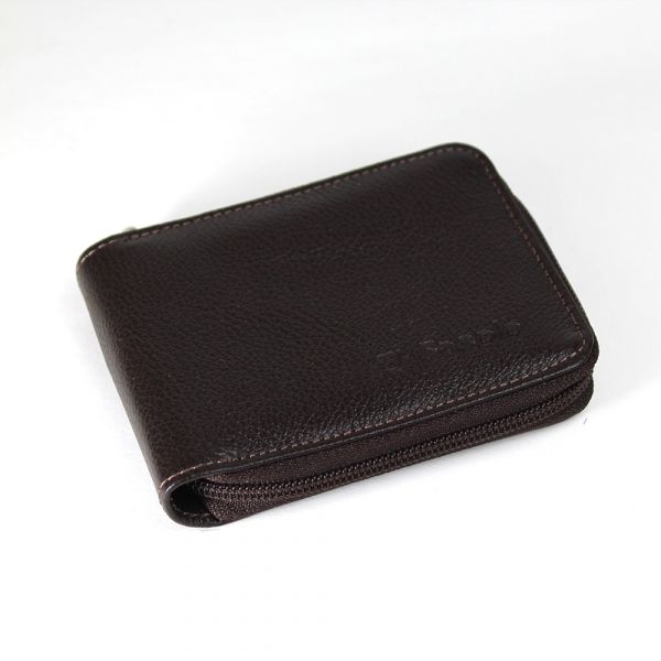 Carteira de Couro Fasolo com Zíper - K797-143 - Café