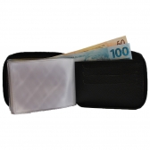 Carteira de Couro Fasolo Com Zíper Capretto H014-143 - Preto