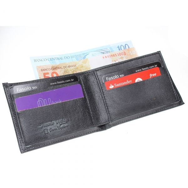 Carteira de Couro Masculina Vintage Carro - K783-222 - Chumbo