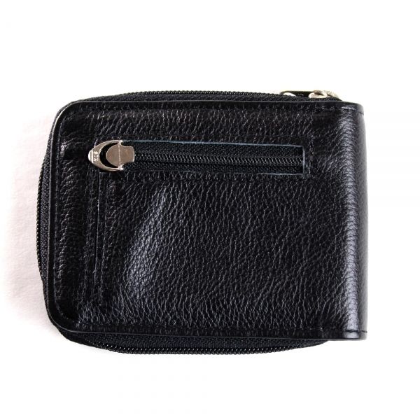 Carteira de Couro Fasolo com Zíper - K797-143 - Preto