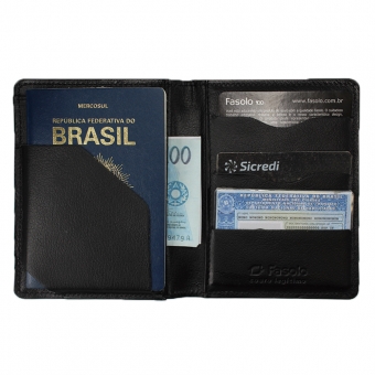 Porta Passaporte 100% Couro Fasolo U667-340