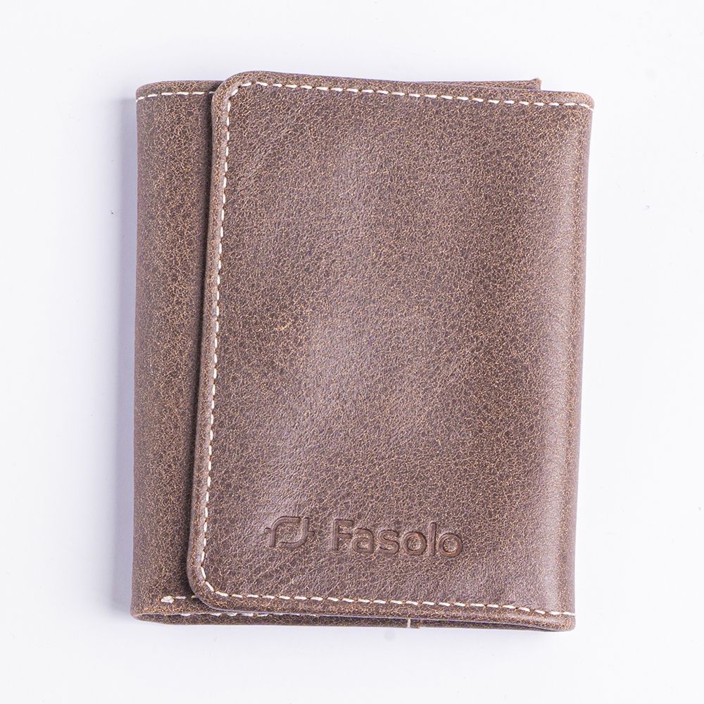 Carteira de Couro Masculina Everest Porta Moedas K729-146 - Rato