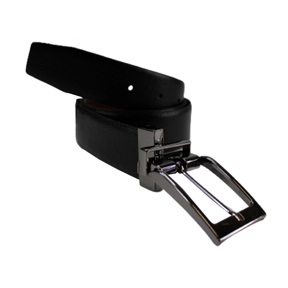 CINTO  DE COURO REVERSÍVEL DUPLA FACE FASOLO G396-161 - PRETO / CAFÉ