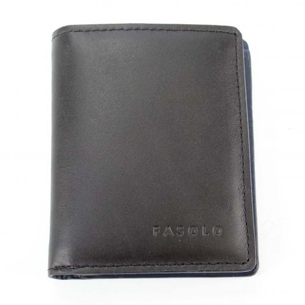 Carteira de Couro Fasolo Secret - K813-033 - Preto/Anil
