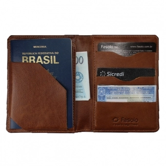 Porta Passaporte 100% Couro Fasolo U667-340
