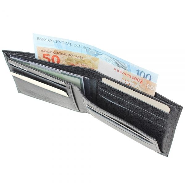Carteira de Couro Masculina Vintage Carro - K783-222 - Chumbo