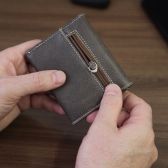 Carteira de Couro Masculina Everest Porta Moedas K729-146 - Rato