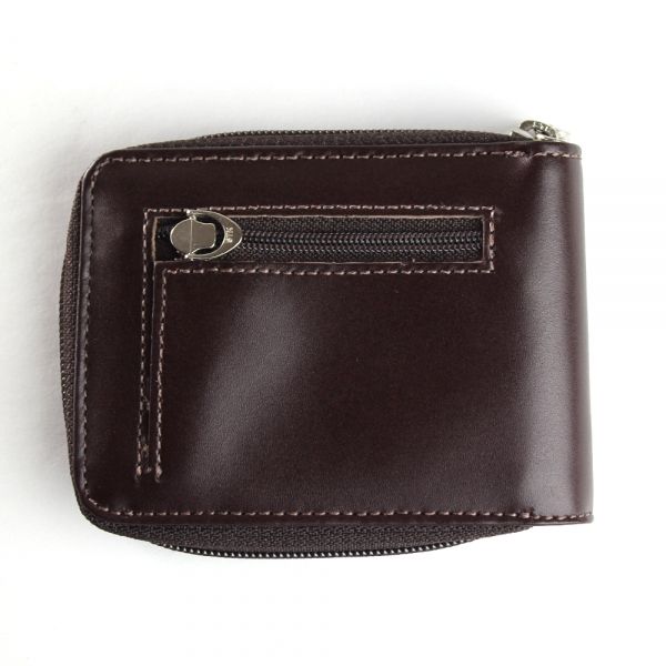 Carteira de Couro Fasolo com Zíper - K797-042 - Café