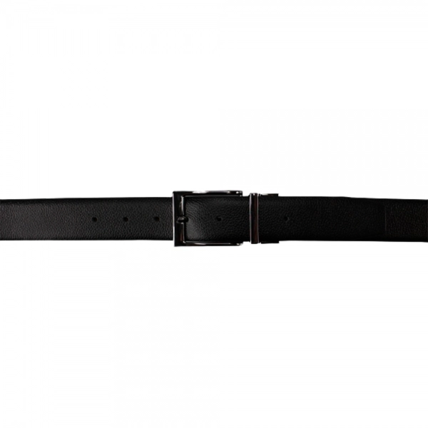 CINTO  DE COURO REVERSÍVEL DUPLA FACE FASOLO G396-161 - PRETO / CAFÉ