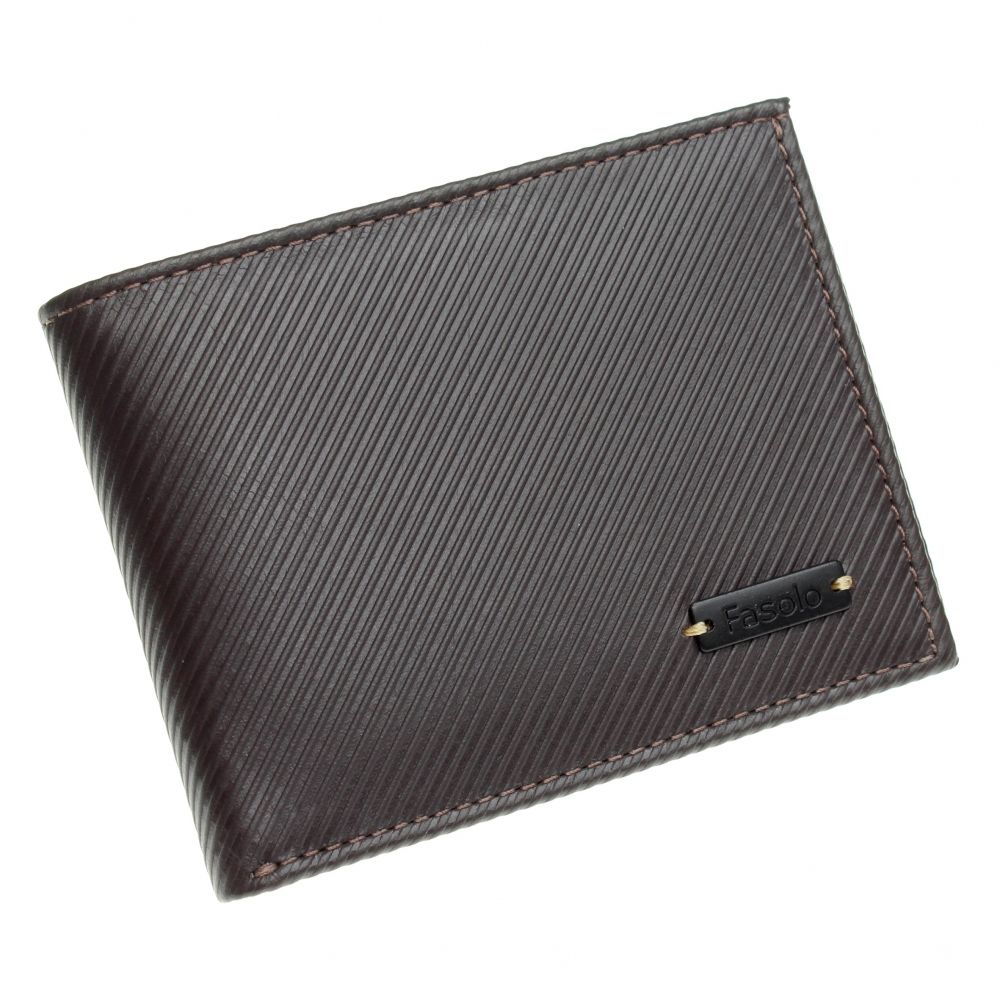 Carteira de Couro Masculina Soft Risque k718-037 - Chocolate