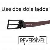 CINTO REVERSÍVEL DUPLA FACE FASOLO G393-149 - Preto / Café