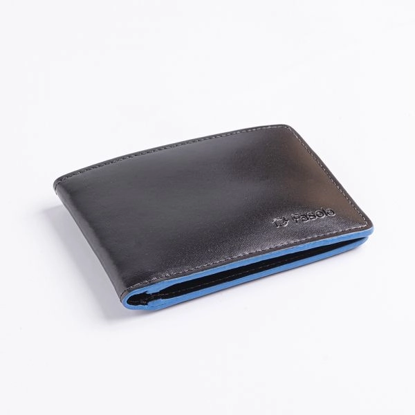 Carteira de Couro Fasolo Borda Personalizada K752-042 - Preto
