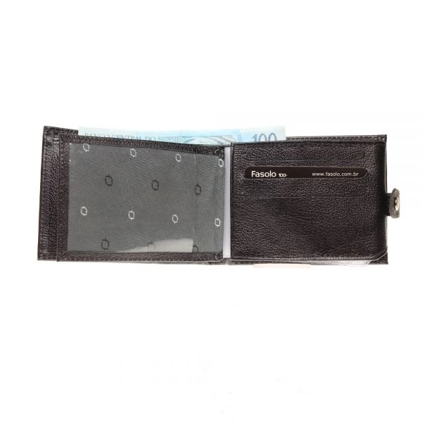 Carteira de Couro Corona Porta Cheque H015-143 - Preto