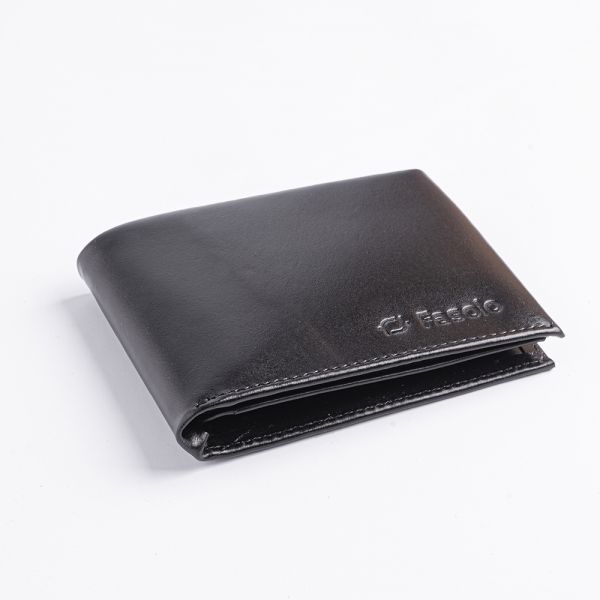 Carteira de Couro Masculina - K637-042 - Preto