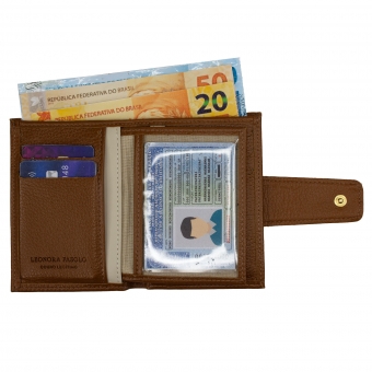 CARTEIRA DE COURO LEONORA FASOLO M374-143