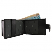 Carteira de Couro Fasolo Masculina Capretto H011-143 - Preto