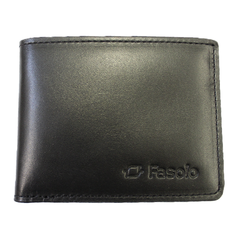 Carteira de Couro Fasolo Soft Anil  H083-326 - Preto