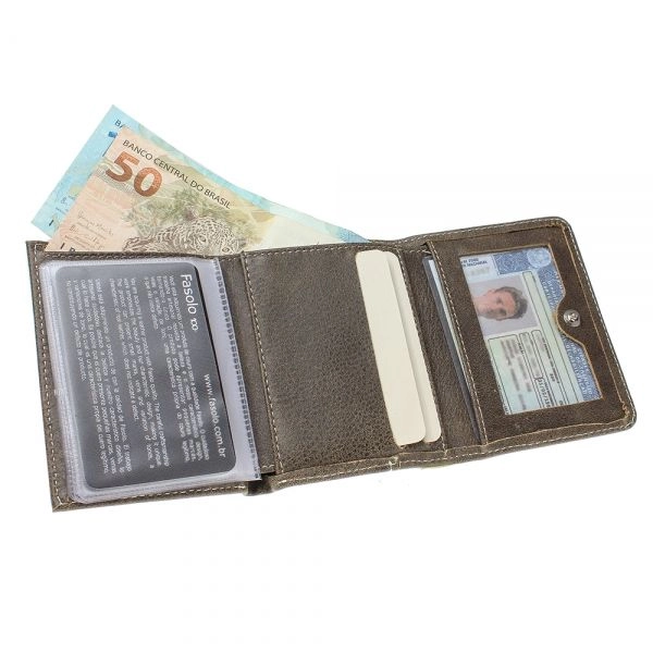 Carteira de Couro Masculina Everest Porta Moedas K729-146 - Green