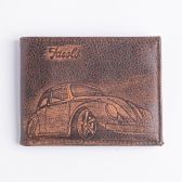 Carteira de Couro Masculina Vintage Carro - K783-222 - Laranja