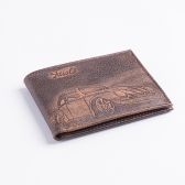 Carteira de Couro Masculina Vintage Carro - K783-222 - Laranja