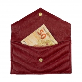 CARTEIRA DE COURO LEONORA FASOLO M373-143 - VERMELHO