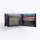 Carteira de Couro Masculina - K637-042 - Preto