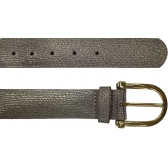 CINTO DE COURO BRILHANTE LEONORA FASOLO N438-547 - Dourado