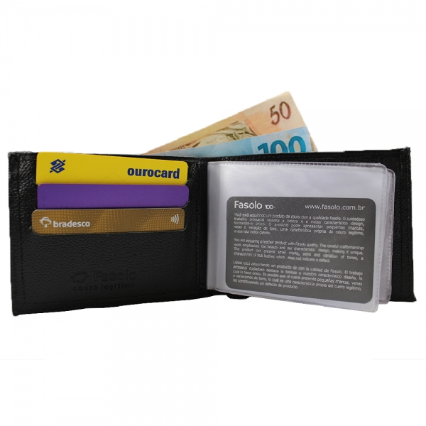 Carteira de Couro Fasolo Lancaster H045-143 - Preto