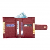 CARTEIRA DE COURO LEONORA FASOLO M140-143 - VERMELHO
