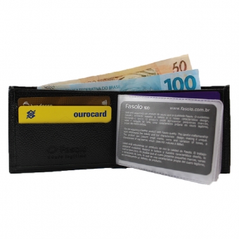 Carteira de Couro Fasolo Masculina Soft Anil H007-143