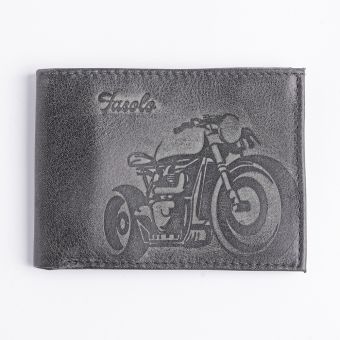 Carteira de Couro Masculina Vintage Moto - K737-222