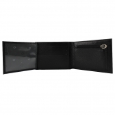 Carteira de Couro Fasolo Capretto com Elástico H074-143 - Preto