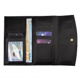 CARTEIRA DE COURO LEONORA FASOLO M377-143 - PRETO