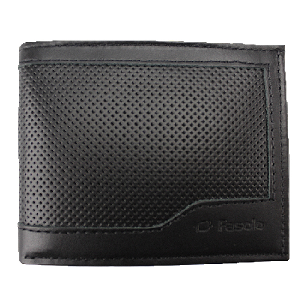Carteira de Couro Fasolo Soft Anil H081-336 - Preto