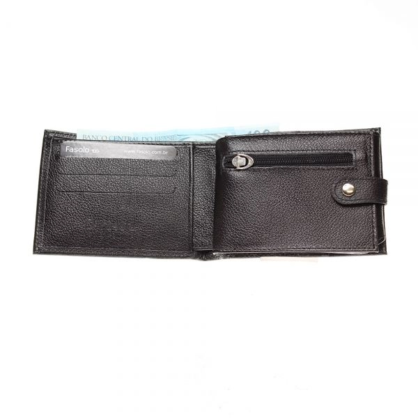 Carteira de Couro Corona Porta Cheque H015-143 - Preto