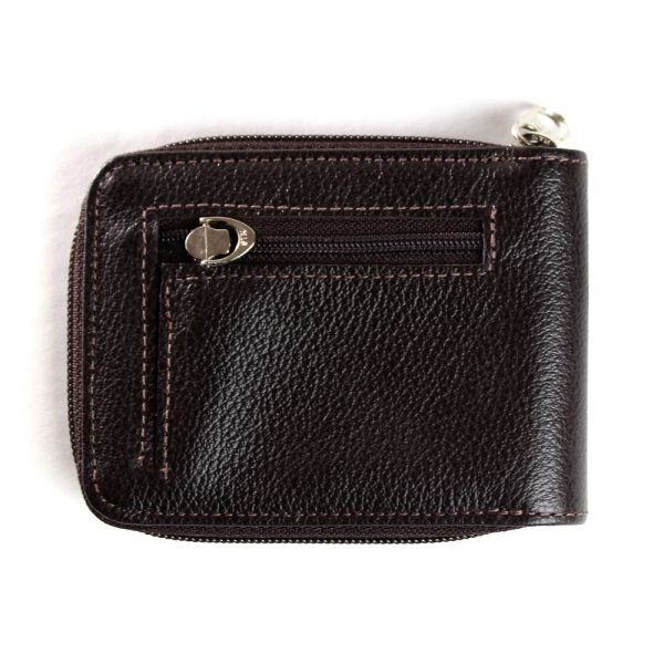 Carteira de Couro Fasolo com Zíper - K797-143 - Café