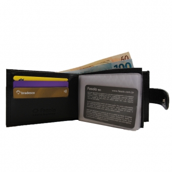 Carteira de Couro Fasolo Masculina Capretto H011-143