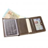 Carteira de Couro Masculina Everest Porta Moedas K729-146 - Café