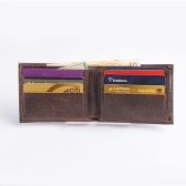 Carteira de Couro Masculina Vintage Carro - K783-222 - Laranja