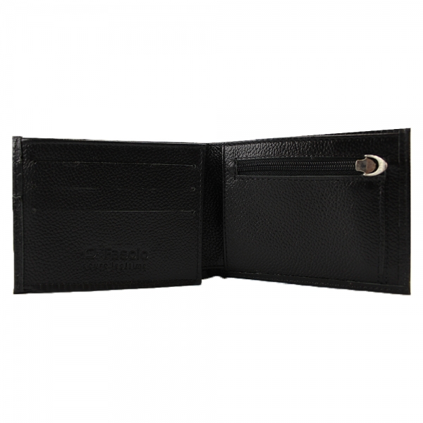 Carteira de Couro Fasolo Capretto com Elástico H074-143 - Preto
