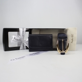 KIT FEMININO CINTO + CARTEIRA  AZUL