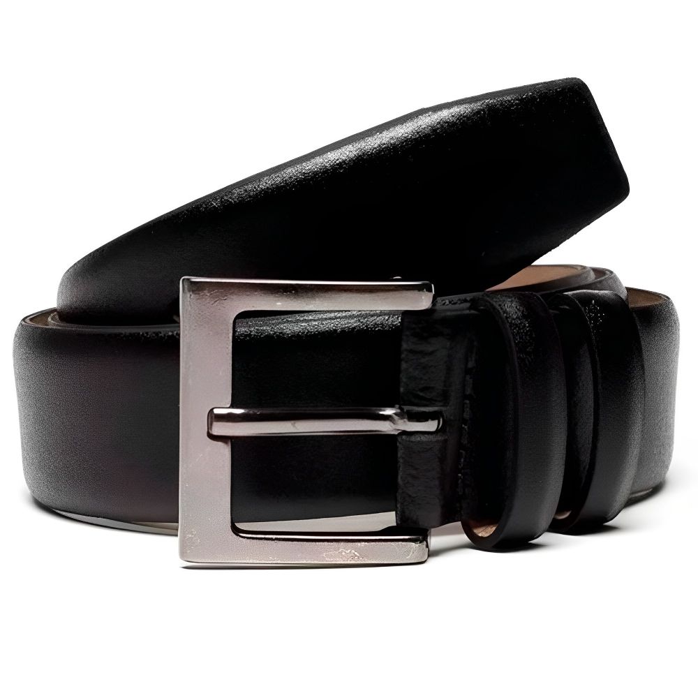 CINTO DE COURO FASOLO VENEZA  SOCIAL G001-148 - Preto