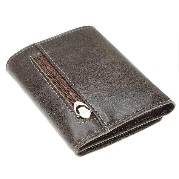 Carteira de Couro Masculina Everest Porta Moedas K729-146 - Café