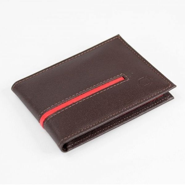 Carteira de Couro Fasolo Veneza e Soft Anil K810 247 - CaféVermelho